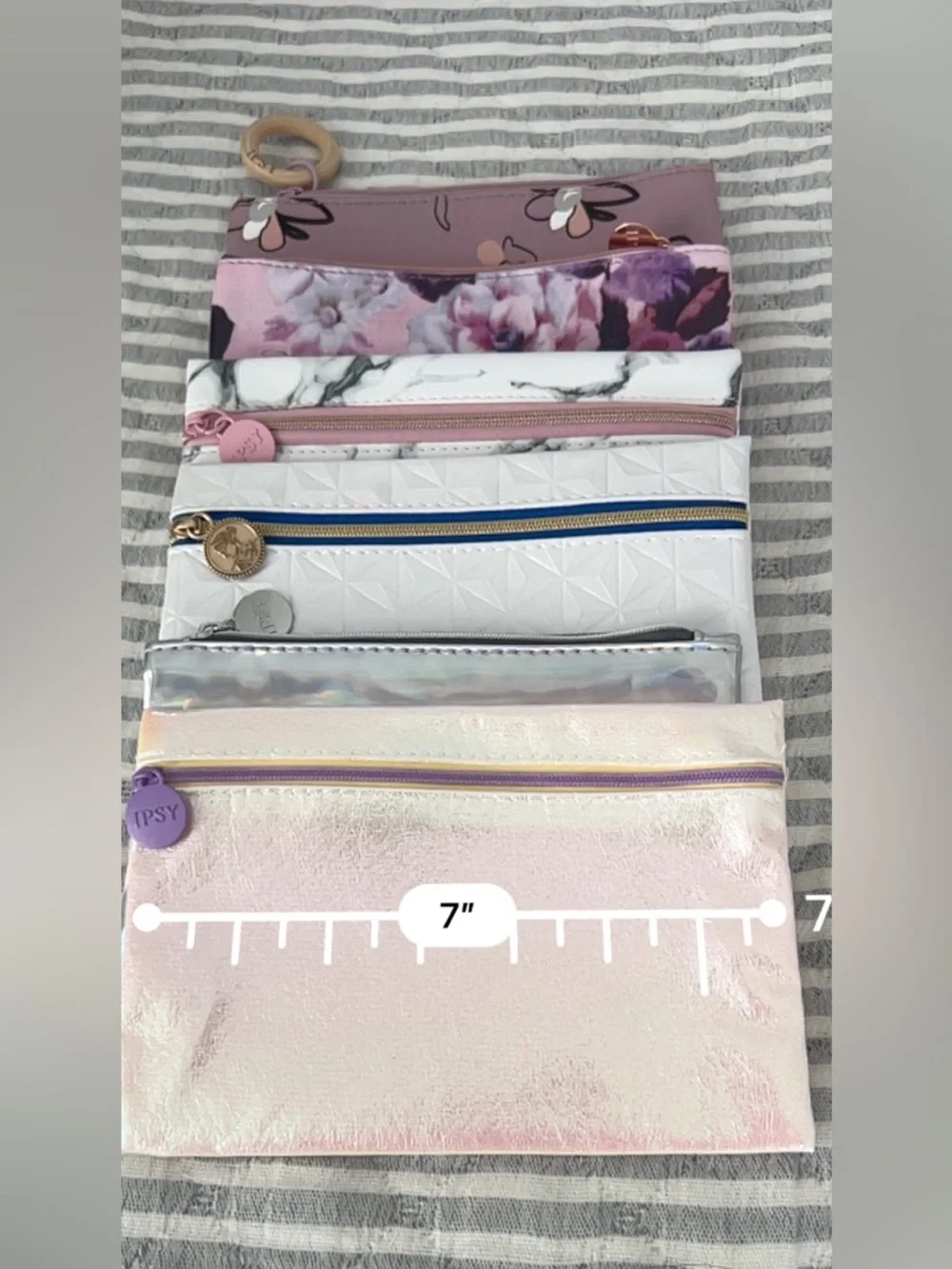 Ipsy Funky and Floral Glam Bags Lot of 6 Fresh & Clean Girl Themed